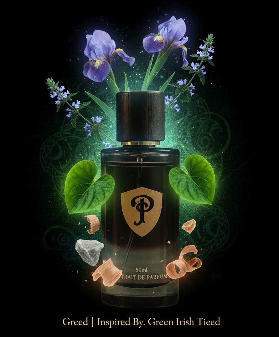 Greed | Inspired By. Green Irish Tweed